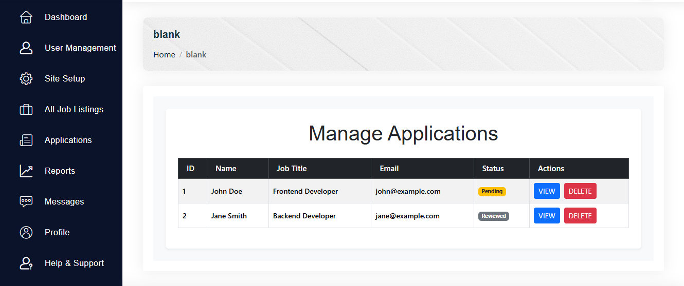 Job Portal (React + Laravel)